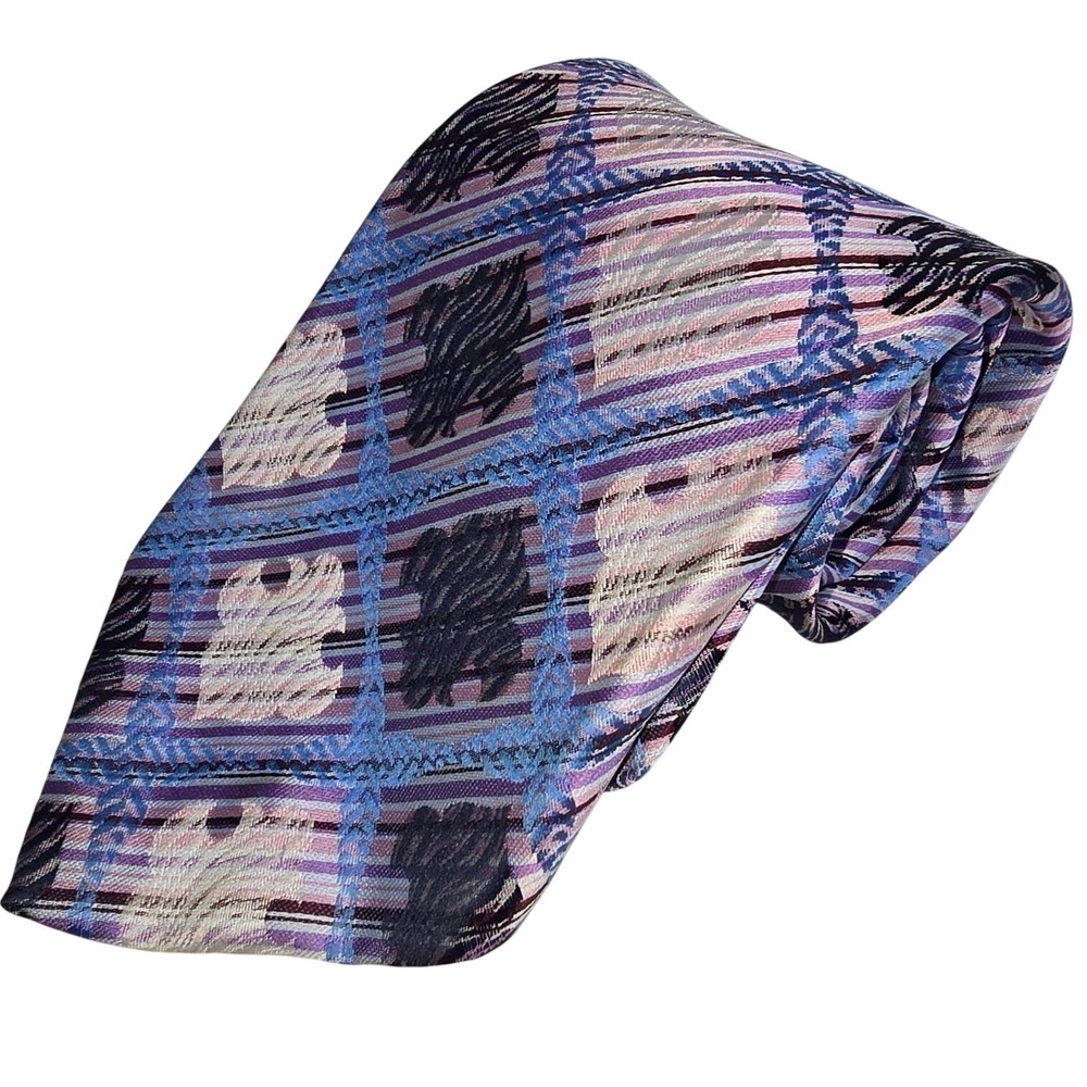 VINTAGE Beau Brummell Field Schlick‎ St. Paul Purple Blue Pink Men's Tie